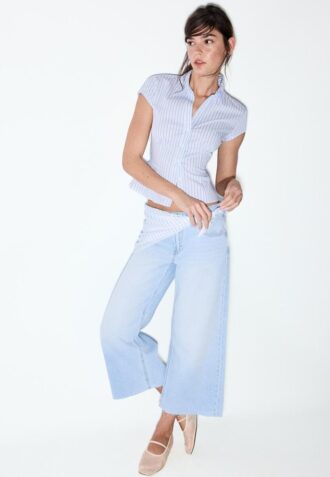 Culotte-jeans met sjaaldetail