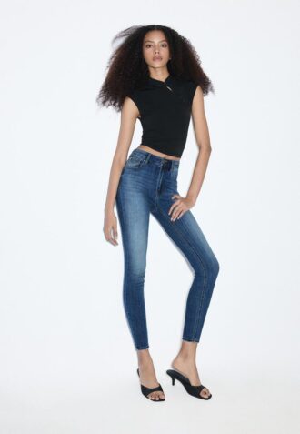 D07 Skinny jeans met normale taille