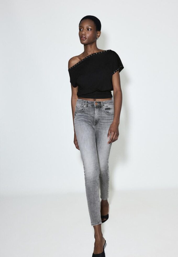 D07 Skinny jeans met normale taille