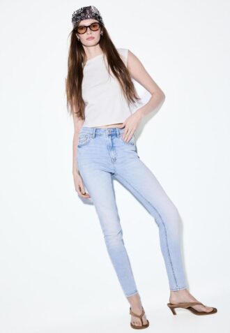 D07 Skinny jeans met normale taille