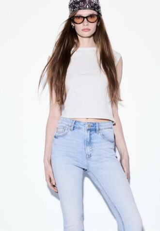 D07 Skinny jeans met normale taille