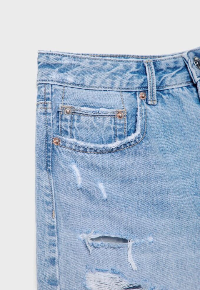 D75 Gescheurde denimshort D75 Gescheurde denimshort