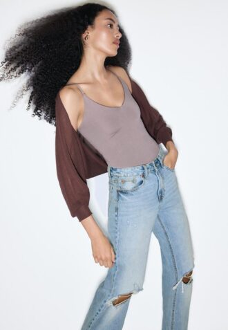 D92 rechte jeans met Wide Leg pijpen