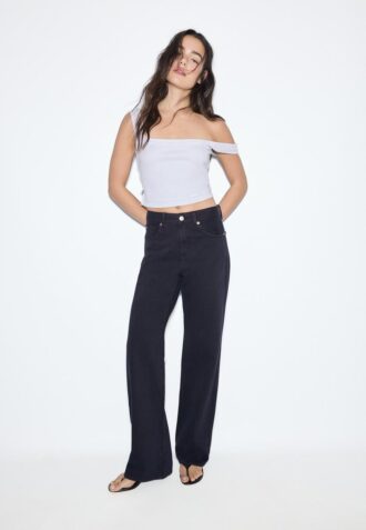 D92 rechte jeans met Wide Leg pijpen