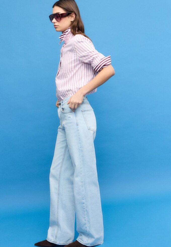 D92 rechte jeans met Wide Leg pijpen D92 rechte jeans met Wide Leg pijpen