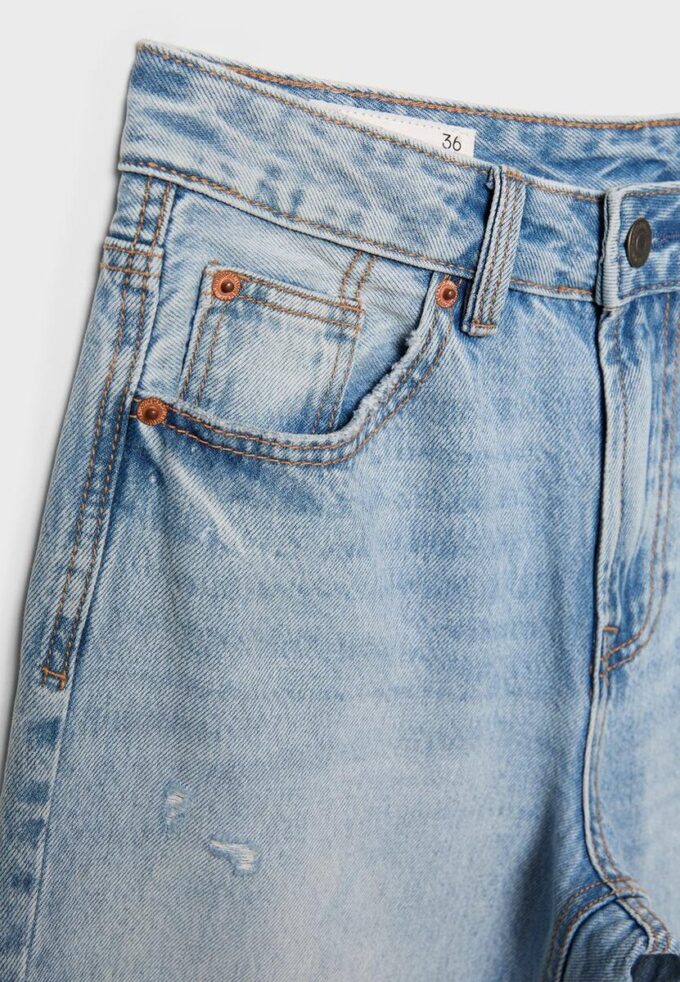 D92 rechte jeans met Wide Leg pijpen