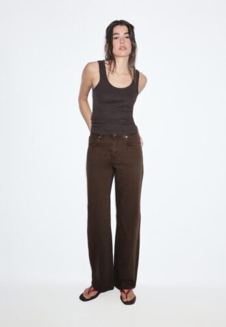 D92 rechte jeans met Wide Leg pijpen