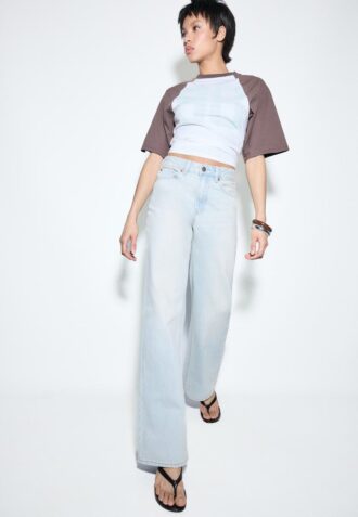 D92 rechte jeans met Wide Leg pijpen