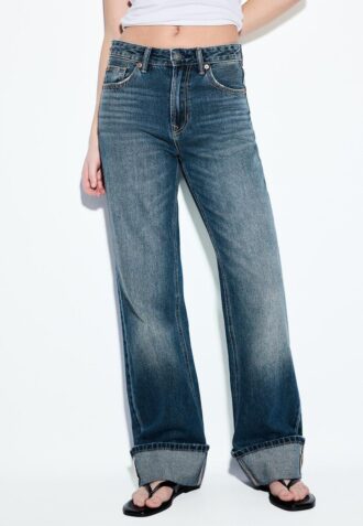 D92 rechte jeans met Wide Leg pijpen