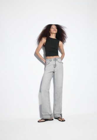 D92 rechte jeans met Wide Leg pijpen