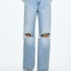 D92 rechte jeans met Wide Leg pijpen