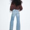 D92 rechte jeans met Wide Leg pijpen