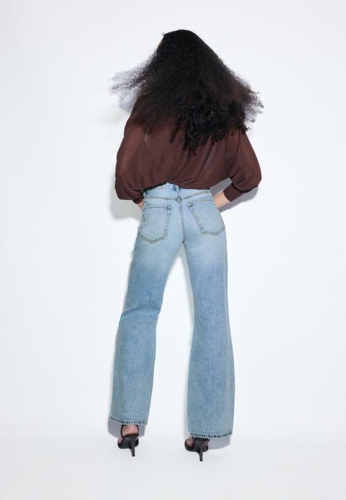 D92 rechte jeans met Wide Leg pijpen