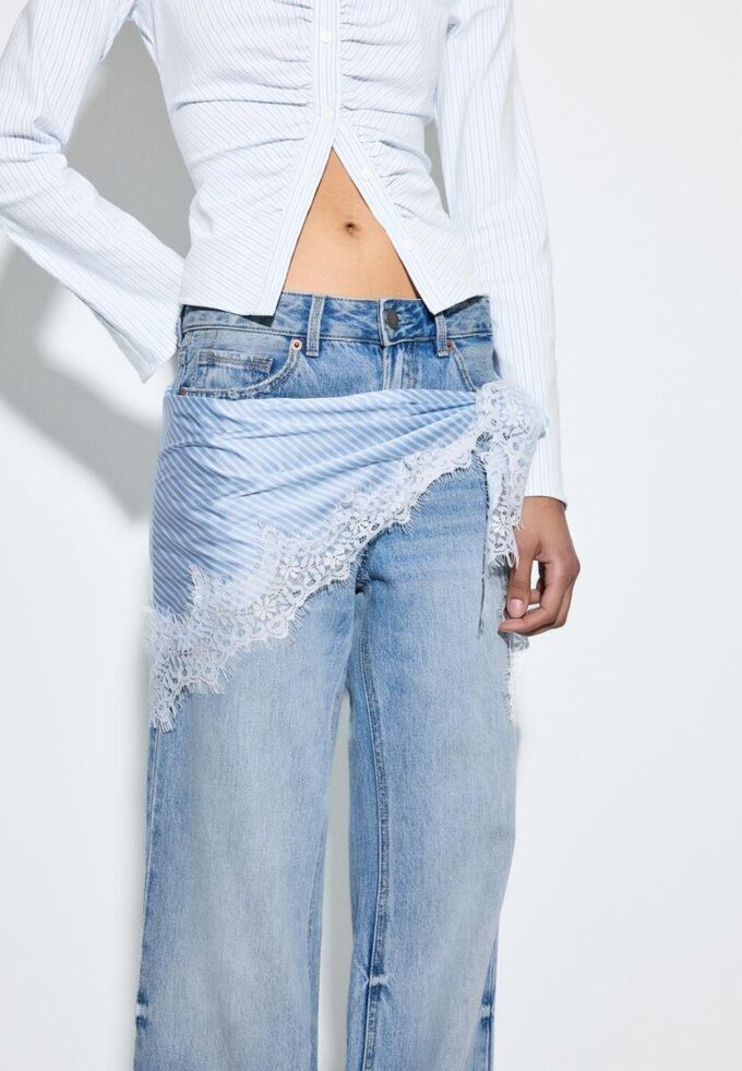 D92 rechte jeans met Wide Leg pijpen D92 rechte jeans met Wide Leg pijpen