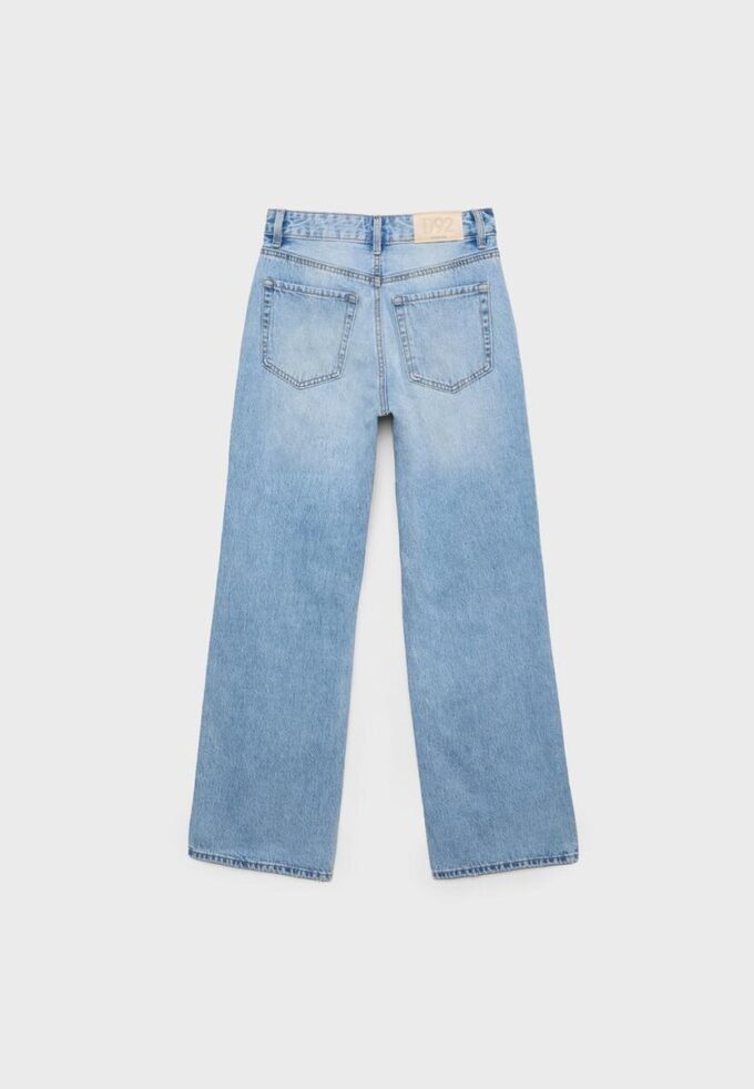D92 rechte jeans met Wide Leg pijpen