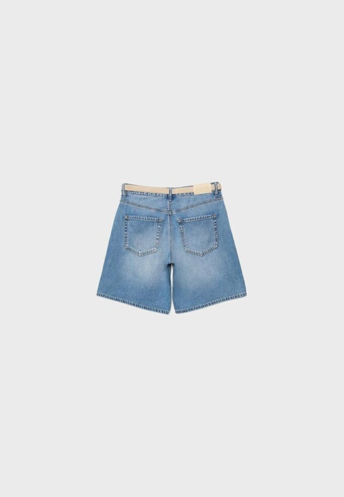 Denim bermuda met riem Denim bermuda met riem