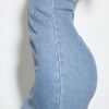Denim midi-jurk