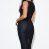 Denim midi-jurk