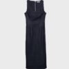 Denim midi-jurk