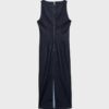 Denim midi-jurk