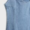 Denim midi-jurk