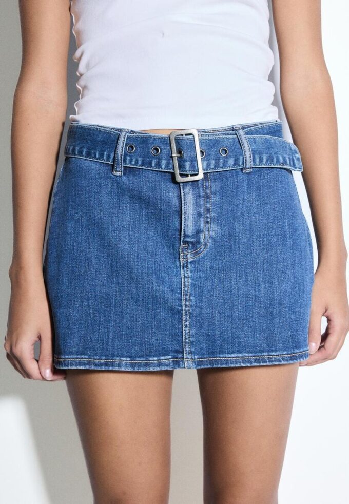Denim Skort met riem