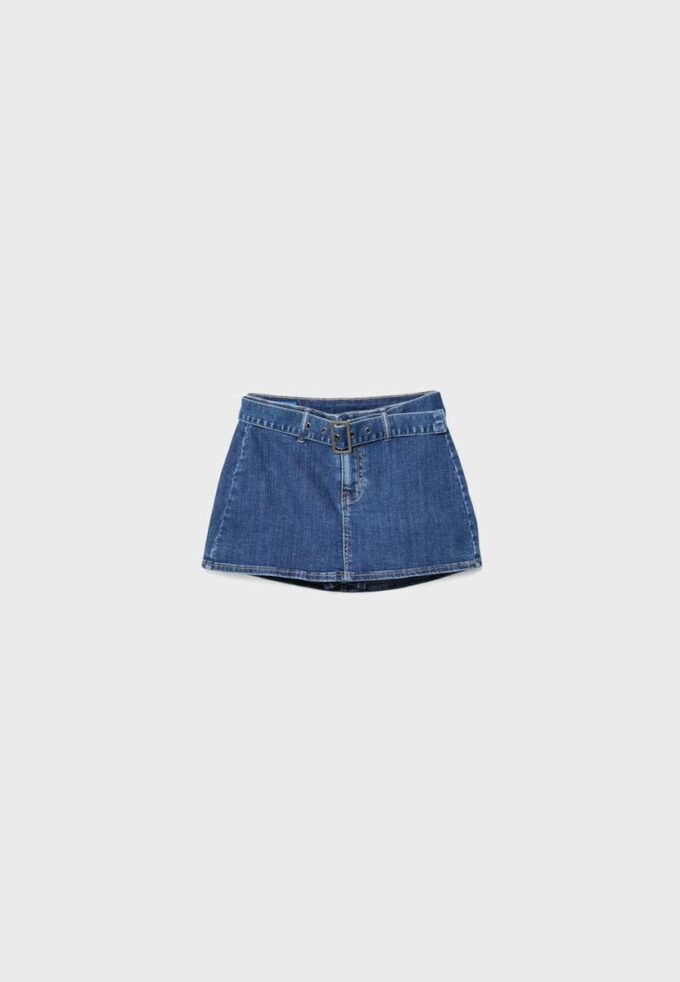 Denim Skort met riem