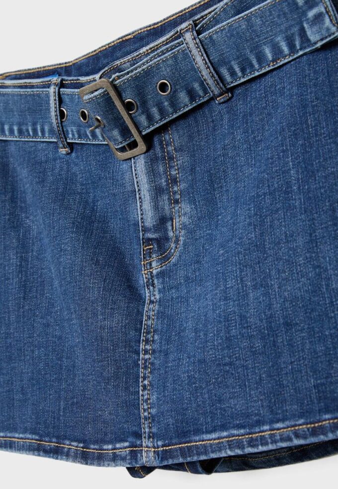 Denim Skort met riem