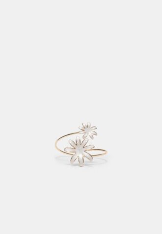 Dubbele bloemenarmband van email