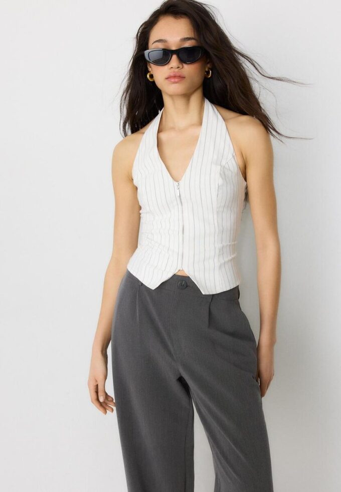 Elegante broek met rechte pijpen Elegante broek met rechte pijpen