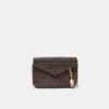 Envelop-crossbodytas met raffia-effect