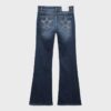 Geborduurde bell-bottom jeans met zak Geborduurde bell-bottom jeans met zak