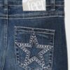 Geborduurde bell-bottom jeans met zak Geborduurde bell-bottom jeans met zak