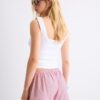 Geborduurde gestreepte sarong-Skort