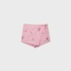 Geborduurde gestreepte sarong-Skort