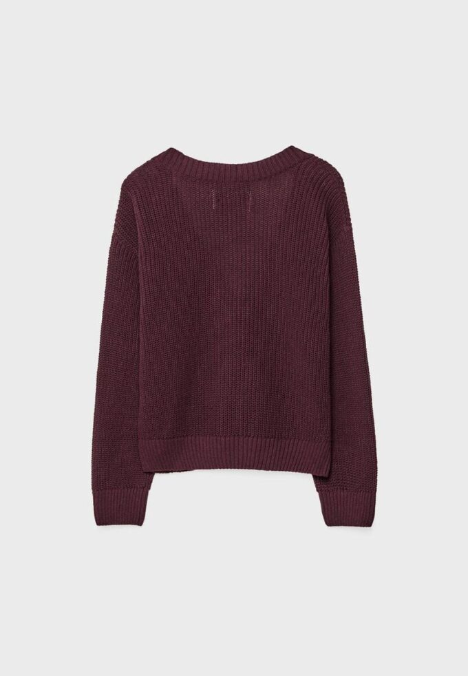 Gebreid vest met knoopsluiting