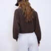 Gebreid vest met vleermuismouwen