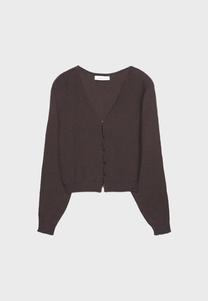 Gebreid vest met vleermuismouwen