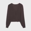 Gebreid vest met vleermuismouwen