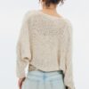 Gebreid vest met vleermuismouwen en strik