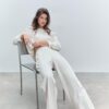 Gebreide broek met naaddetails Gebreide broek met naaddetails