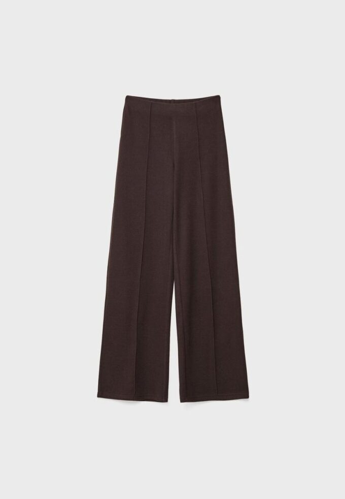 Gebreide broek met naaddetails Gebreide broek met naaddetails
