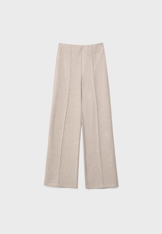 Gebreide broek met naaddetails Gebreide broek met naaddetails
