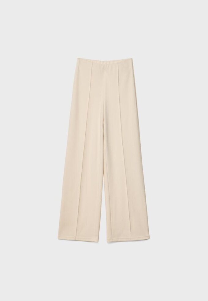 Gebreide broek met naaddetails Gebreide broek met naaddetails
