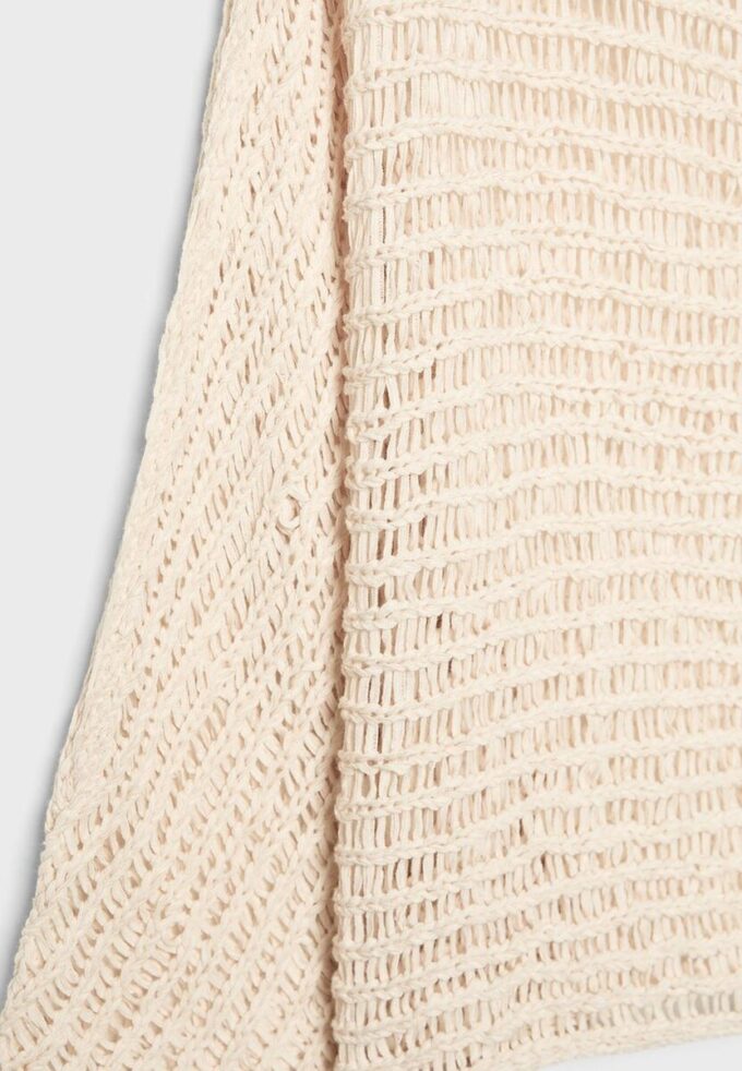 Gebreide cape-trui met lint