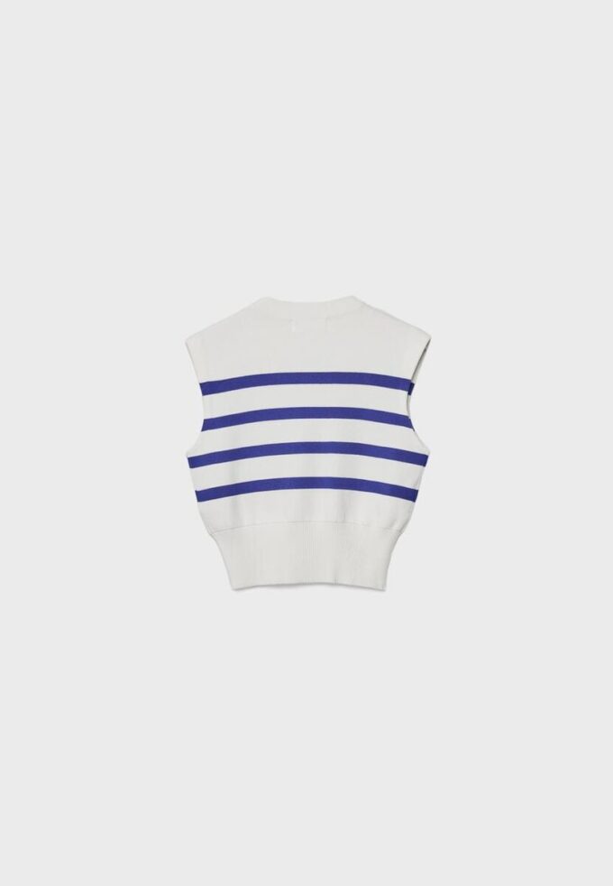 Gebreide top met ronde hals