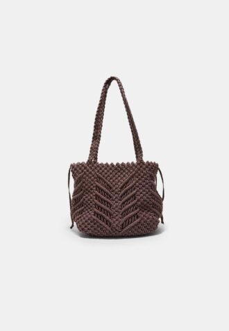 Gehaakte shopper met metallic draad