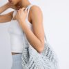 Gehaakte shopper met metallic draad Gehaakte shopper met metallic draad