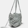 Gehaakte shopper met metallic draad Gehaakte shopper met metallic draad