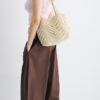 Gehaakte shopper met metallic draad Gehaakte shopper met metallic draad